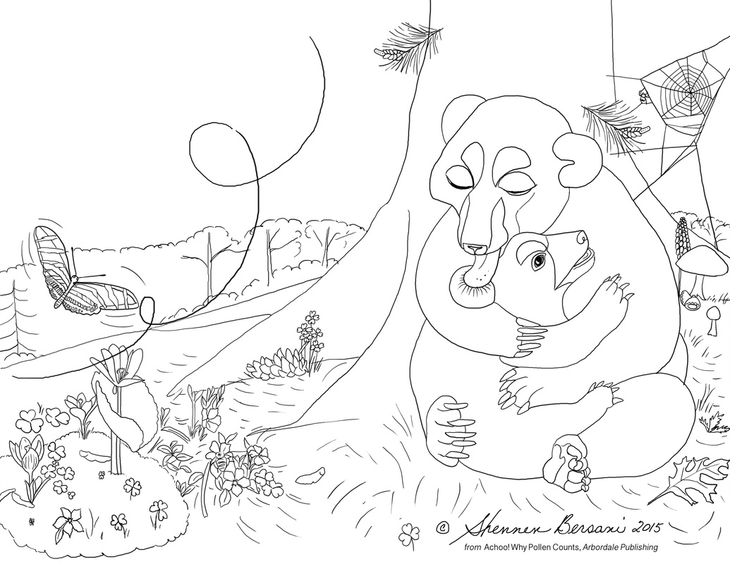 Baby Bear and Momma Bear coloring page.  Shennen Bersani